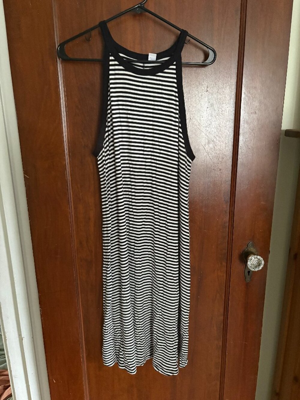Old Navy Black/White Tank Dress (Size L)